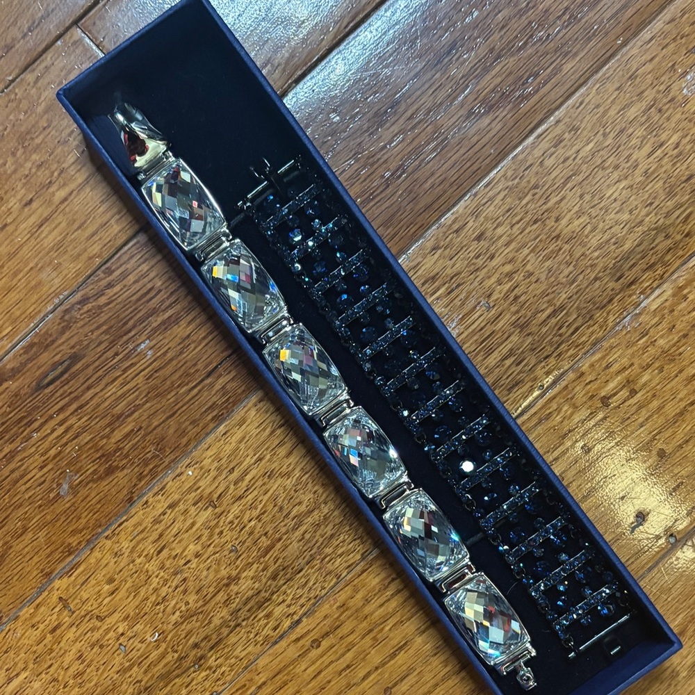 Swarovski Silver and Blue Bracelets